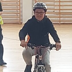 Igor podczas testu sprawnościowego.